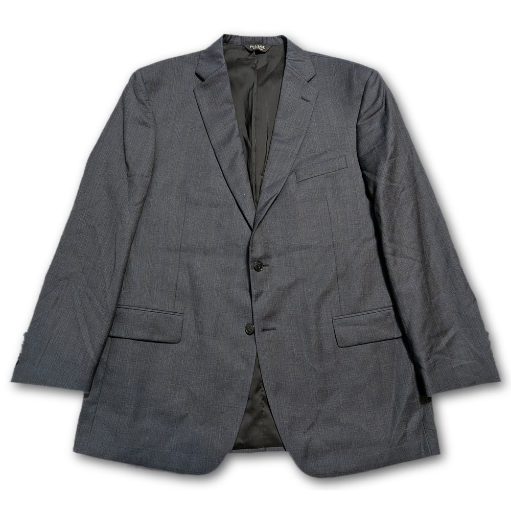 Jos A Bank Traveler's Collection Mens Blazer Navy Blue Wool Tailored Fit